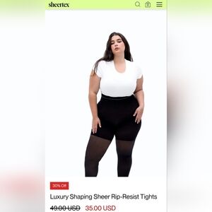 SHEER TEX LUXURY SHAPING SHEER RIP-RESIST TIGHTS